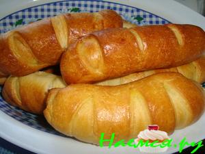 Полосатые кифле с сыром Полосатые кифле с сыром