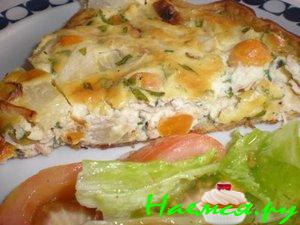 Пирог из курицы с ананасом