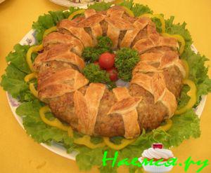 Мясное кольцо с перепелиными яйцами Мясное кольцо с перепелиными яйцами