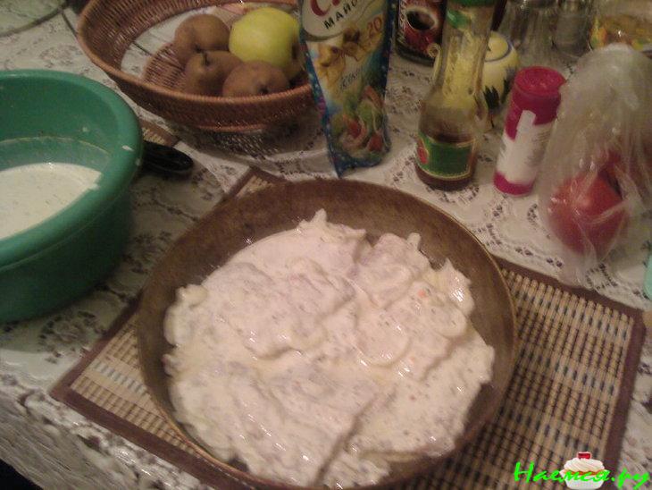 Пангасиус с сыром и помидорами