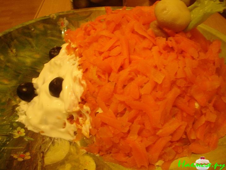 Салат грибной "Ёжик"