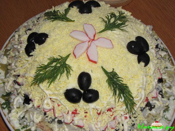 Салат "Царский" многослойный