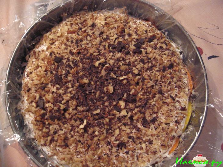 Торт с черносливом и грецкими орехами