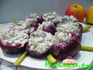 Свекла фаршированная селедочным салатом
