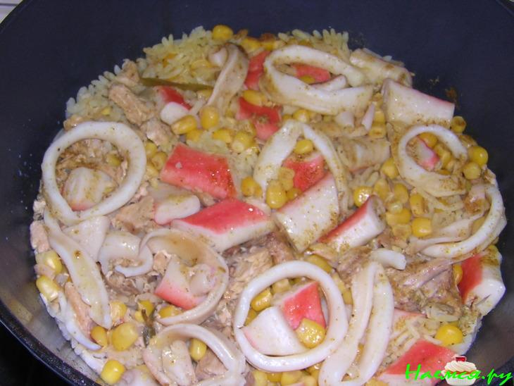 Морской плов