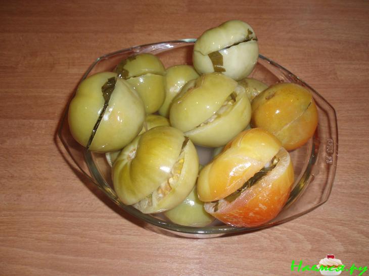 Бочковые зеленые помидоры