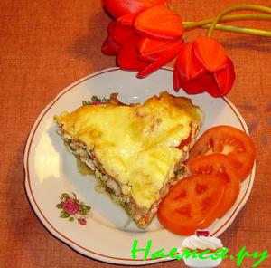 Рыба-по гречески с сырным суфле, под майонезом