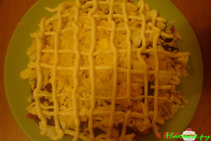 Салатик слоеный "Подсолнух"