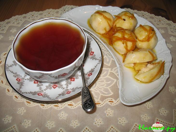 Творожные кнедлики с фруктами