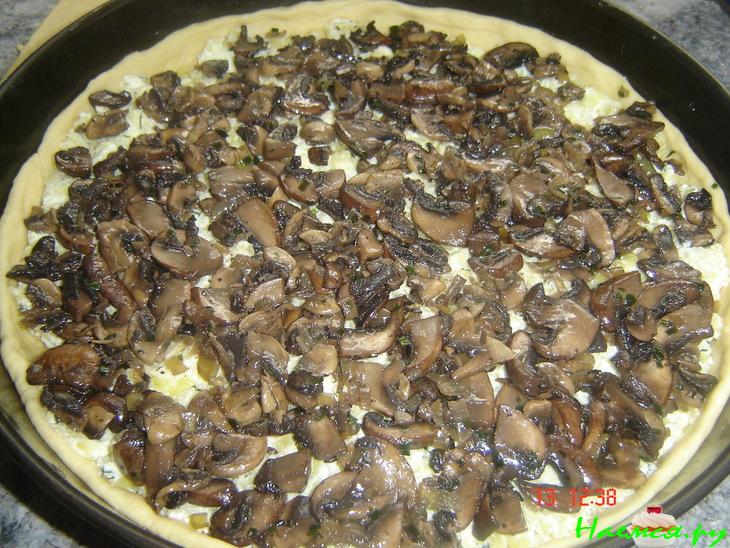 Пирог с картофельно-творожно-грибной начинкой