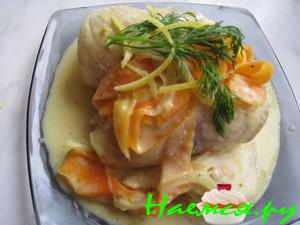 Рулетики из морской рыбы