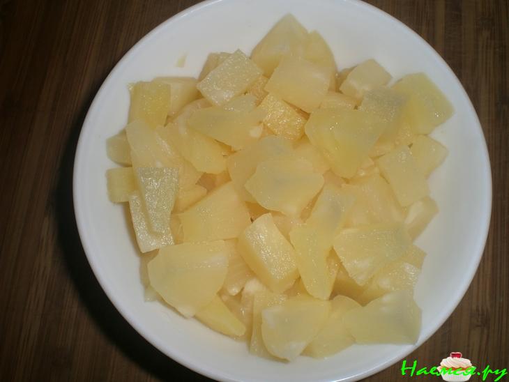 Салат с ветчиной "Экзотика"