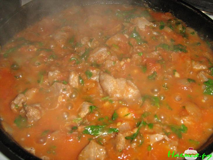 Чашушули - тушеное мясо