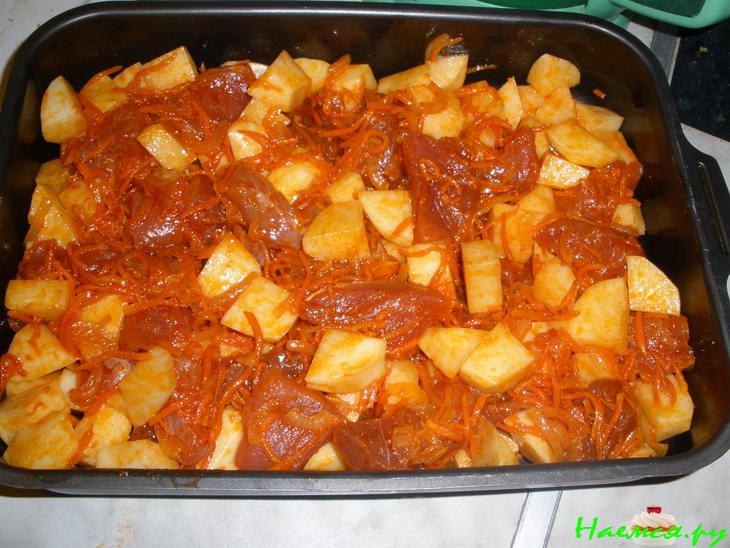 Мясо с картофелем в маринаде Мясо с картофелем в маринаде
