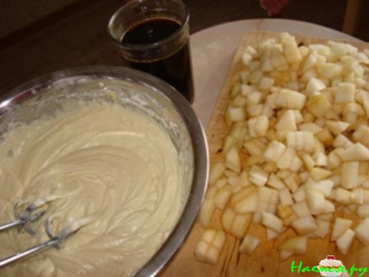 Кофейный пирог с грушей