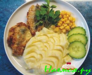 Рыбные котлетки в салаке