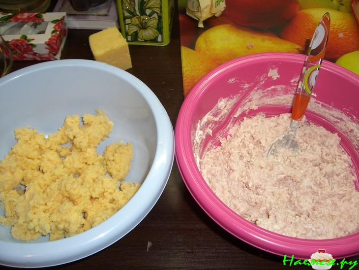 Пирог грибной с ветчиной и сыром Пирог грибной с ветчиной и сыром