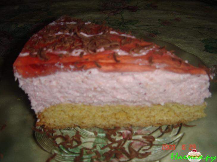 Творожный торт с клубничкой