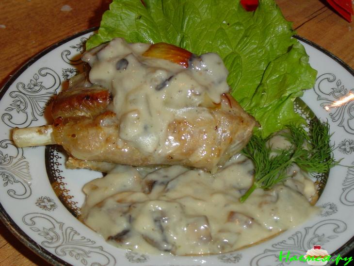 "Рябчики" c грибным соусом