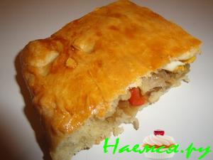 Полуслоёное дрожжевое тесто и пирог из него