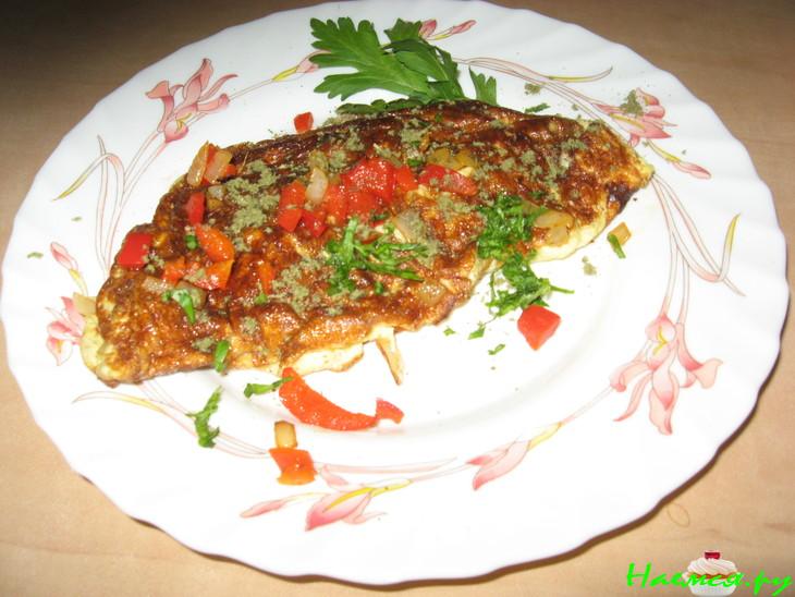 Омлет со сладким перцем и сыром