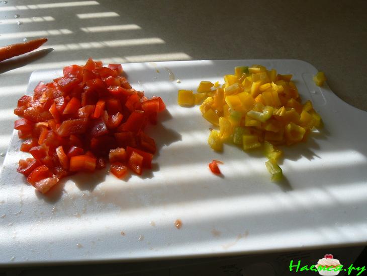 Овощной салатик с баклажаном и фасолью