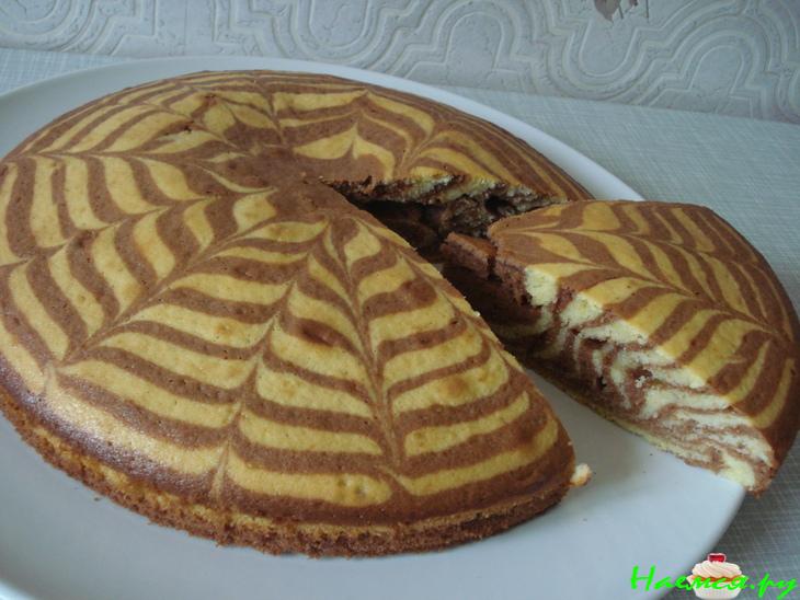 Торт "Зебра" с какао Торт "Зебра" с какао