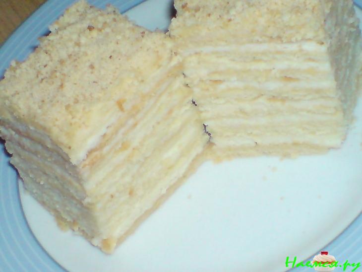 Торт 'Рыжик' с миндалем Торт 'Рыжик' с миндалем