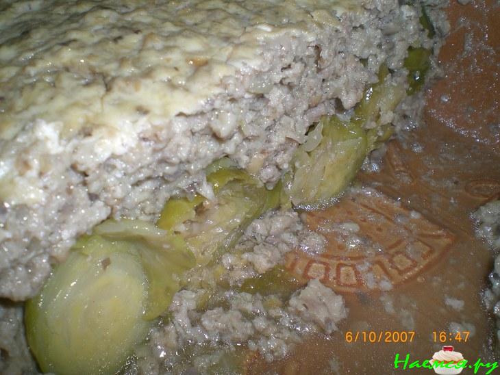Запеканка из фарша с Rosenkohl (брюссельской капустой)