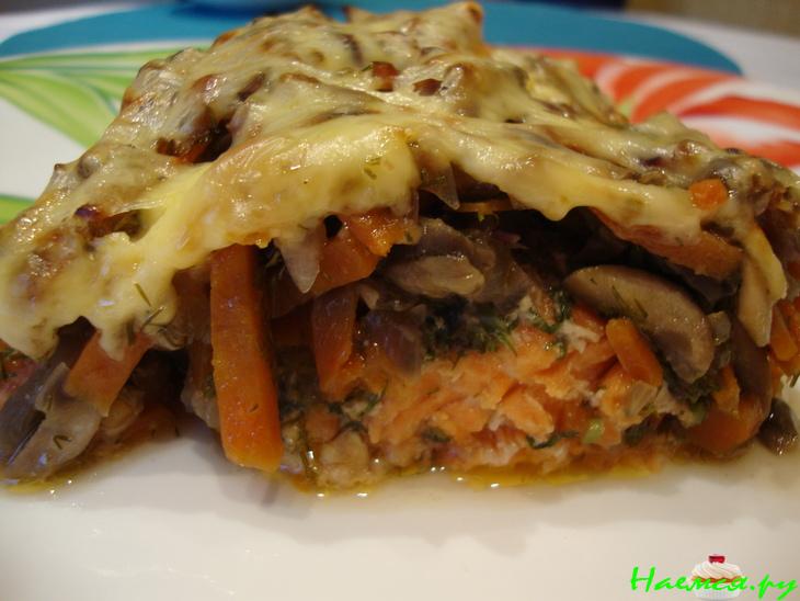 Пикантная форель с грибами,мятой и имбирно-лимонным соусом Пикантная форель с грибами,мятой и имбирно-лимонным соусом