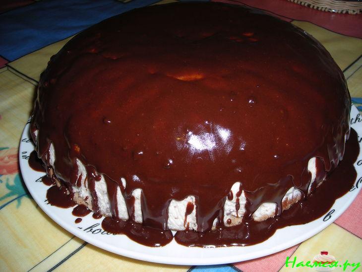 Торт 'Шоколадно-банановый купол' Торт 'Шоколадно-банановый купол'