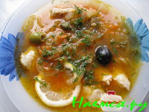 Солянка рыбная с осетриной