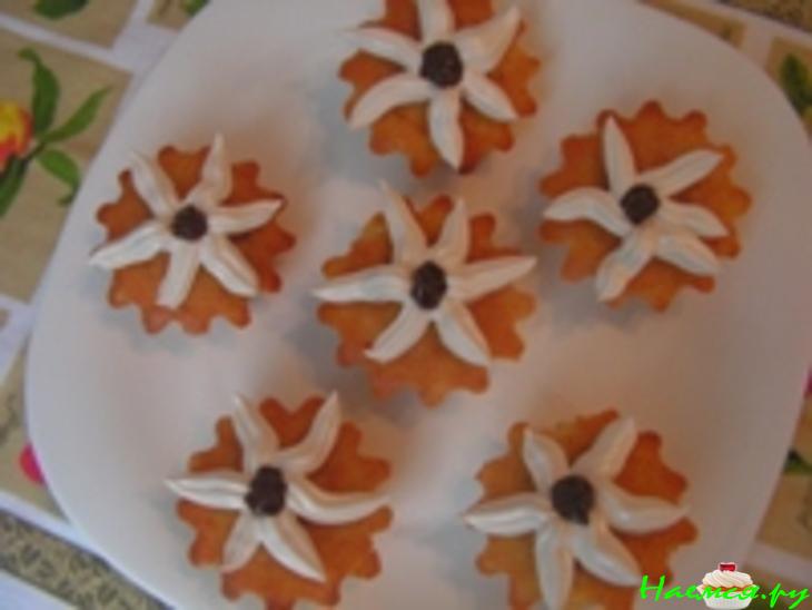Апельсиновые кексы 'Цветы'