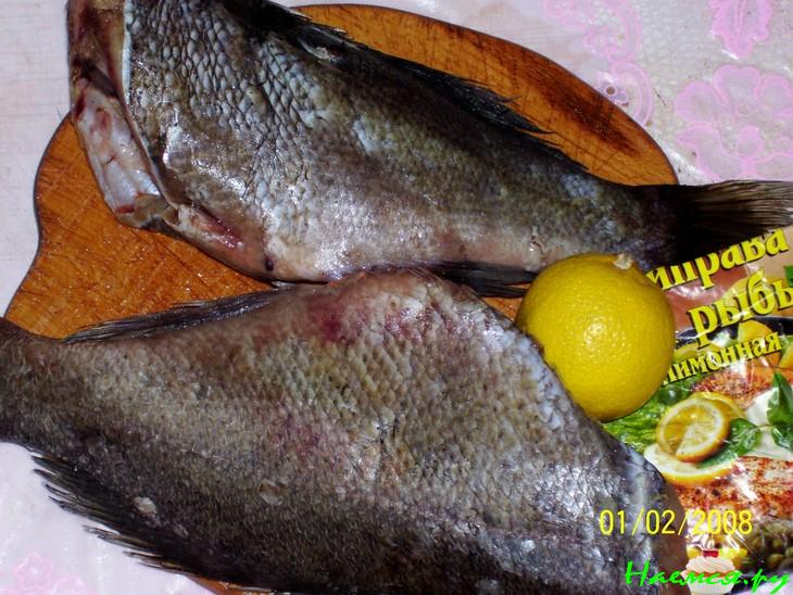 Окунь запеченный