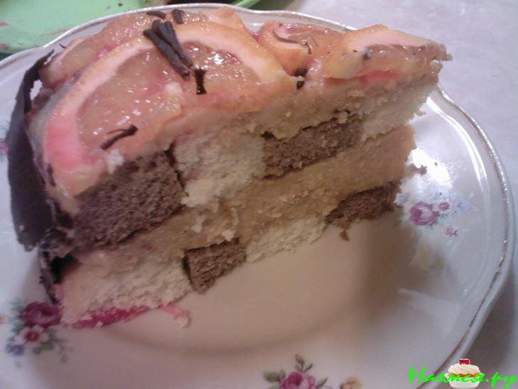 Торт пудинговый "Шахматный"