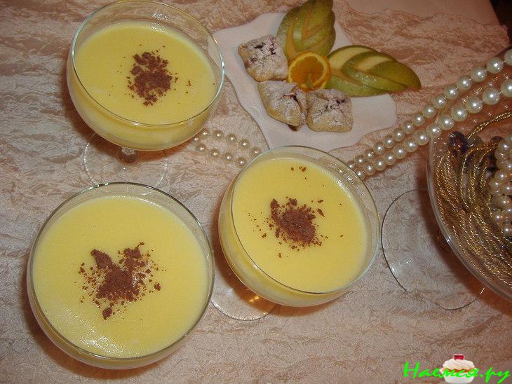 Ванильный крем с шоколадными пирожными