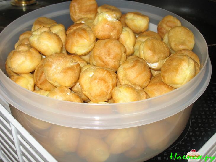 Заварное пирожное cо сгущенным молоком