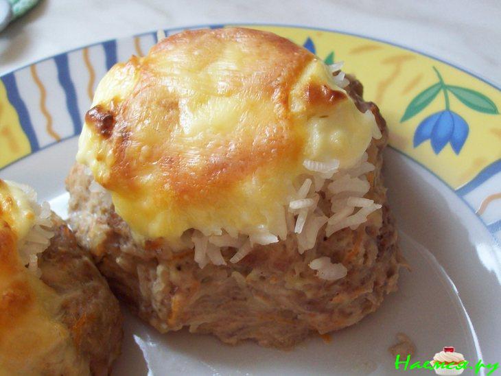 Мясные ватрушки с рисом и сыром Мясные ватрушки с рисом и сыром