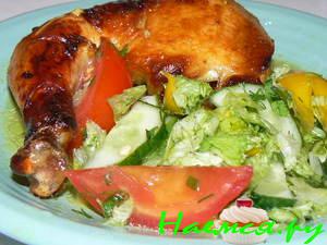 Курица, мед, чеснок