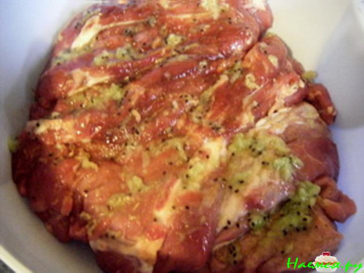 Свиная Шейка фаршированная под Пикантным Маринадом