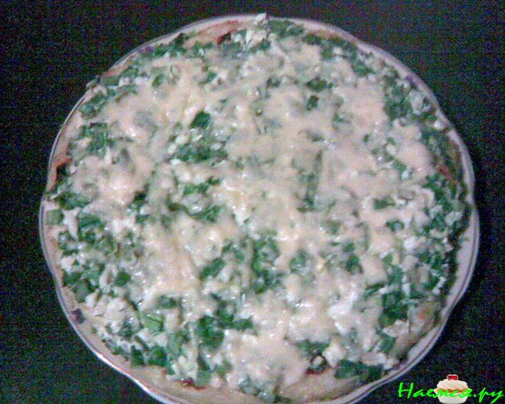 Открытый картофельный пирог - запеканка с зеленью Открытый картофельный пирог - запеканка с зеленью
