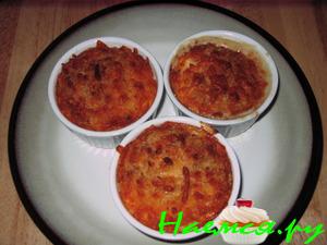 Горячая яично и грибная запеканка