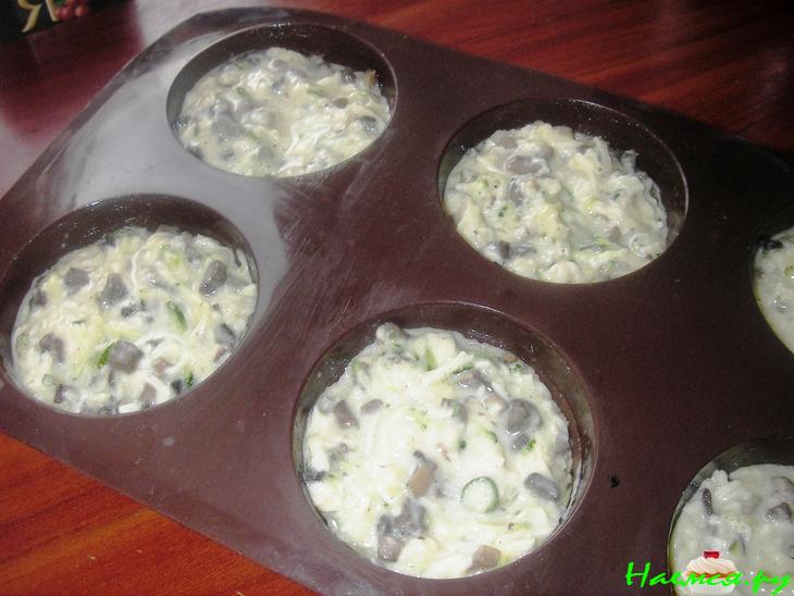 Грибное суфле с цуккини и перепелиными яйцами Грибное суфле с цуккини и перепелиными яйцами