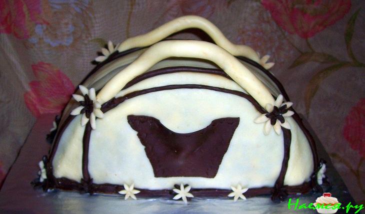 Торт "Сумка" (украшение)