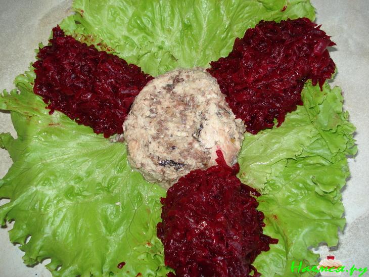 Салат овощной с сардиной "Радуга"