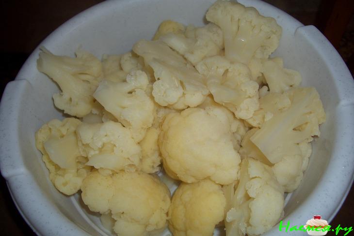 Сочная цветная капуста с сырной корочкой Сочная цветная капуста с сырной корочкой