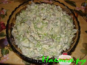 Салат с телячьим языком