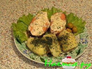 Кижуч на пару под соусом тартар