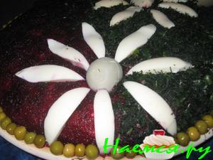 Салат "Ромашка" с селедкой