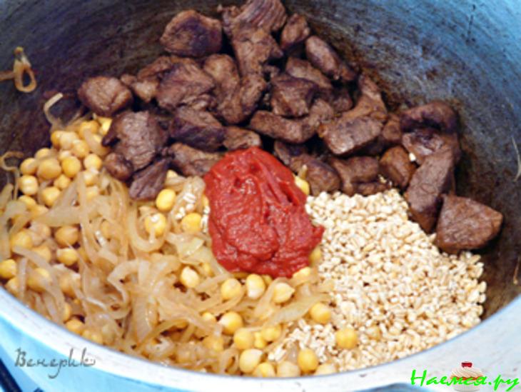 Суп из баранины с нутом и перловкой (Chorba frik)